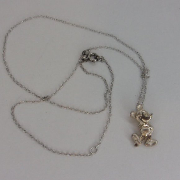 Disney Sterling Silver Mickey Mouse Necklace